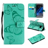 NOMO Galaxy S7 Edge Case Galaxy S7 Edge Wallet Case S7 Edge Case with Card Holders Folio Flip PU Leather Butterfly Case Cover with Card Slots Kickstand Phone Case for Samsung Galaxy S7 Edge Green - B07G6T59G9